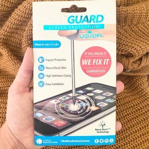 iPhone SafeGuard Screen Protector for 6+ 6s+ 7+ 8+ Nano Shock Smudge Resistant